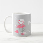 Flamant rose Love Name mug (Gauche)