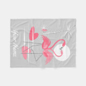 Flamant rose Love Nom polaire couverture (Devant (Horizontal))