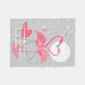 Flamant rose Love polaire couverture (Devant (Horizontal))