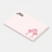 Flamant rose Love Post-it Notes (Incliné)