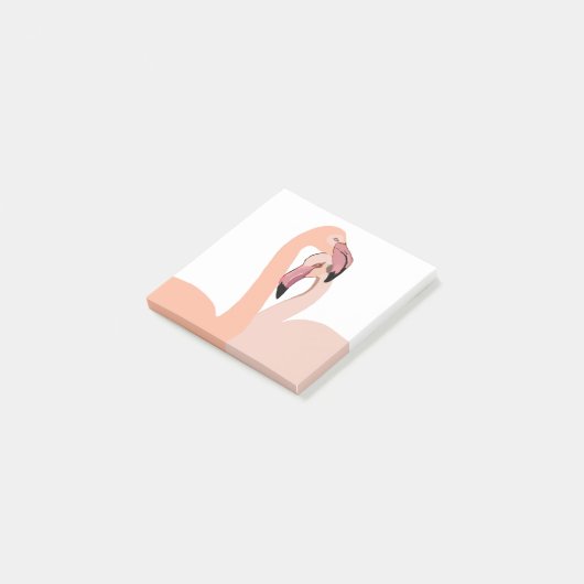Flamant rose Love Post-it® Notes (Incliné)