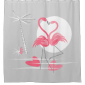 Flamant rose Love rideau de douche (Devant)