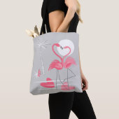 Flamant rose Love sac fourre-tout multi-back (De près)