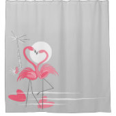 Flamant rose Love Side rideau de douche (Devant)