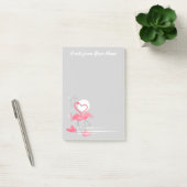 Flamant rose Love Side Texte post-it notes vertica (Bureau)
