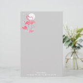 Flamant rose Love Texte papeterie (Debout devant)