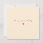 Flamant rose Love Valentines Carte Plat (Dos)