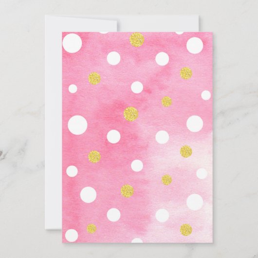 Flamant rose Luau 1er anniversaire Invitations (Dos)