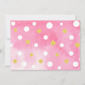 Flamant rose Luau 1er anniversaire Invitations (Dos)