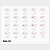 Flamant rose Maman Baby shower Favoriser Sticker (Feuille)