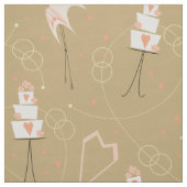 Flamant rose Mariage grand tissu multi (Échantillon)