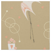 Flamant rose Mariage grand tissu multi (Détail)