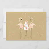 Flamant rose Mariage lansdcape invitation (Dos)