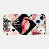 Flamant rose mignon géométrique (Verso Horizontal)