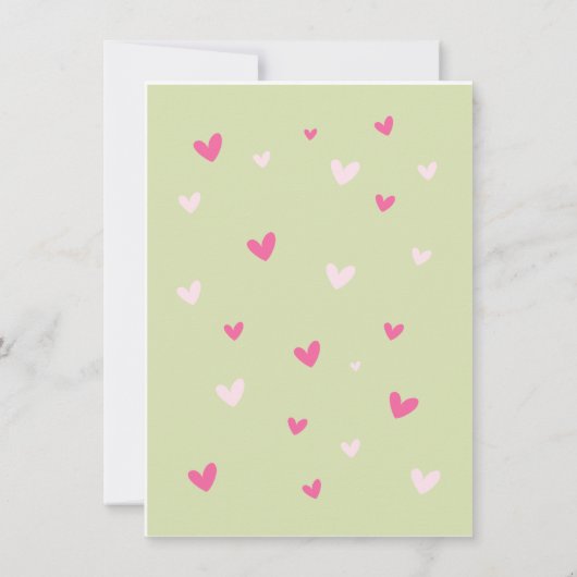 Flamant rose mignon Invitation Baby shower pour fi (Dos)