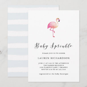 Flamant rose moderne Invitation de l'aspersion d