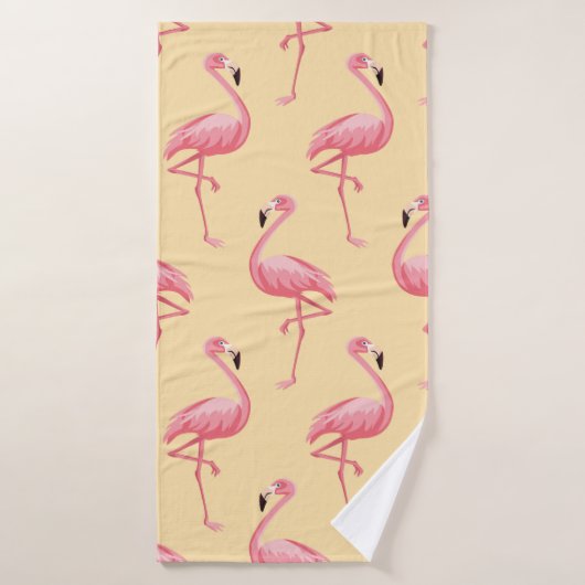 Flamant rose motif arrière - plan transparent. Fla (Serviette de bain)