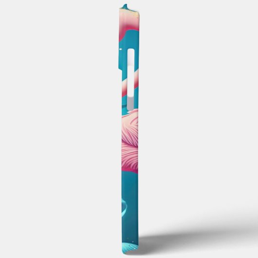 Flamant rose Noël iPhone / coque ipad (Verso / Gauche)