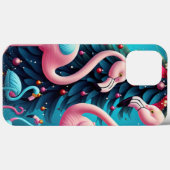 Flamant rose Noël iPhone / coque ipad (Verso (horizontal))