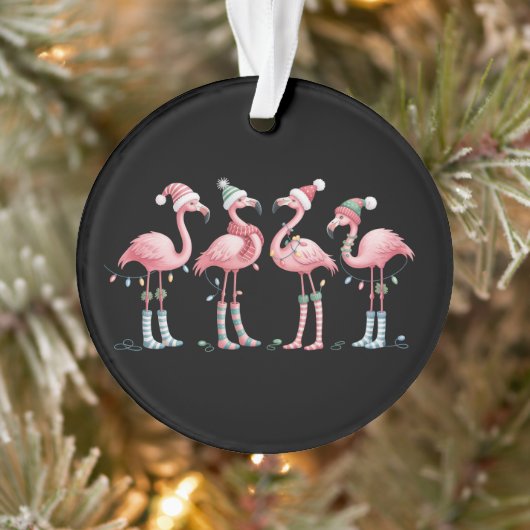 Flamant rose Noël Lumières Fêtes Noël (Arbre)