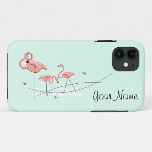 Flamant rose Ocean Aqua Trio "Nom" coque iphone