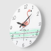 Flamant rose Océan chiffres horloge (Angle)