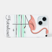 Flamant rose Océan "Fabuleux !" coque iphone (Verso Horizontal)