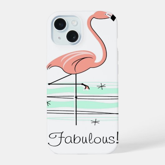 Flamant rose Océan "Fabuleux !" coque iphone (Verso)