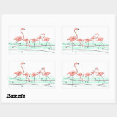 Flamant rose Ocean Group rectangle autocollant (Feuille)
