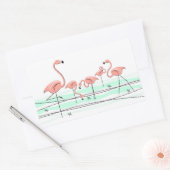 Flamant rose Ocean Group rectangle autocollant (Enveloppe)