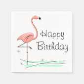 Flamant rose Ocean Joyeux serviettes en papier d'a (Devant)