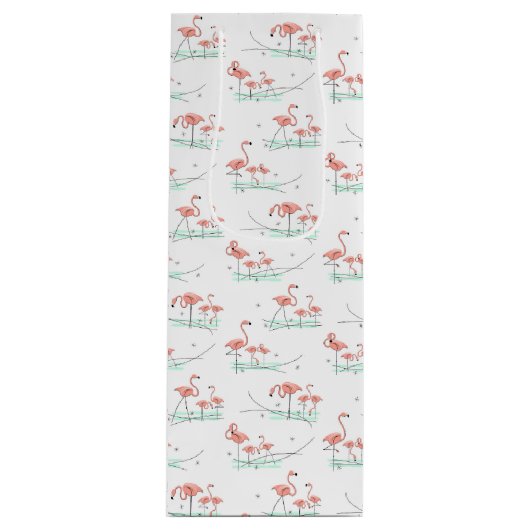Flamant rose Ocean Multi sac cadeau bouteille (Devant)