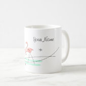 Flamant rose Océan 'Nom' Trio mug (Devant droit)