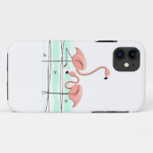 Flamant rose Ocean Pair coque iphone (Dos (Horizontal))