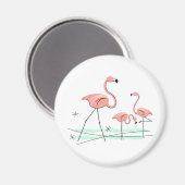 Flamant rose Ocean Trio 2 aimant (Recto/Verso)