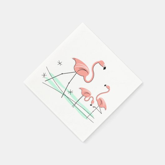 Flamant rose Ocean Trio 2 serviettes en papier (Coin)