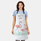 Flamant rose Ocean Trio 2 tablier texte (Porté)