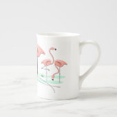 Flamant rose Ocean Trio 3 Nom de l'os chine mug (Droite)