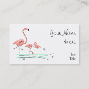 Flamant rose Ocean Trio 4 carte de visite