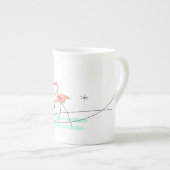 Flamant rose Ocean Trio os china mug (Devant droit)