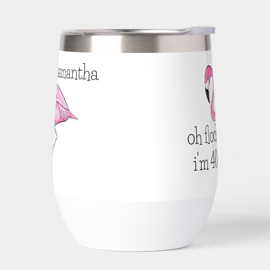 Flamant Rose Oh Troupe Je Suis Né Un Anniversaire  (Gauche)