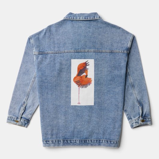 Flamant rose orange en Pose de danse (Verso)
