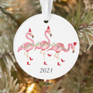 Flamant rose ornement de Noël