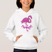 Flamant rose pailleté - texte personnalisable (Devant)