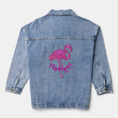 Flamant rose pailleté - texte personnalisable (Verso)