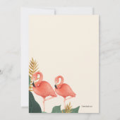 Flamant rose paire Couples douche Invitation (Dos)
