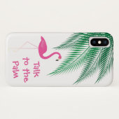Flamant rose Parlez au coque iphone Palm (Dos (Horizontal))