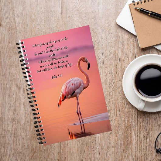 Flamant rose passer du temps avec Dieu Journal