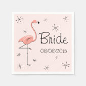 Flamant rose Pink Bride et serviettes en papier Da (Devant)