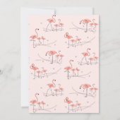 Flamant rose Pink Side Multi back invitation (Dos)